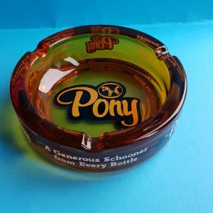 Pony Sherry Glass Ashtray